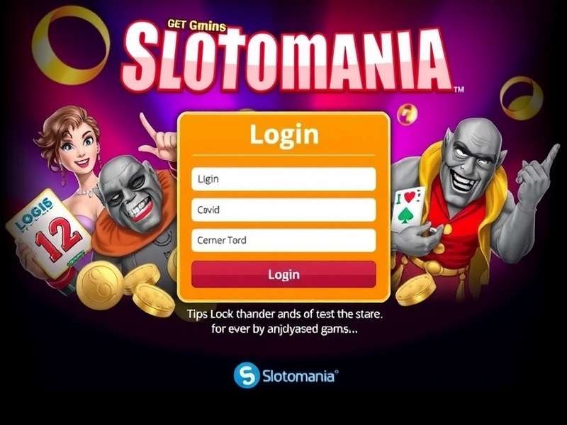 Slotomania Login Screen on Mobile and Desktop