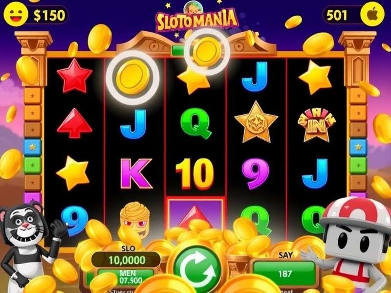 Slotomania Slot Facebook interface on mobile and desktop