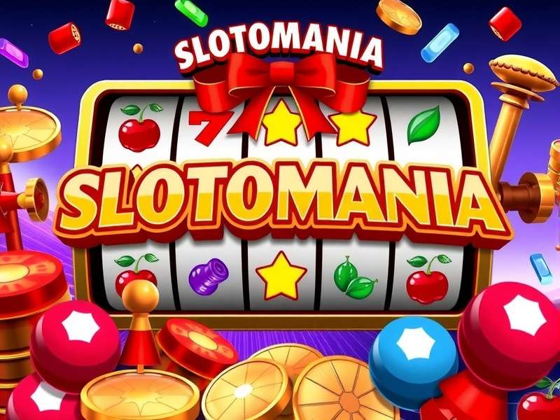 Slotomania game interface on Facebook showing vibrant slot machines